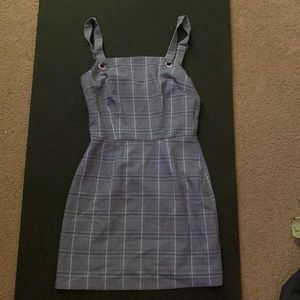 blue plaid dress